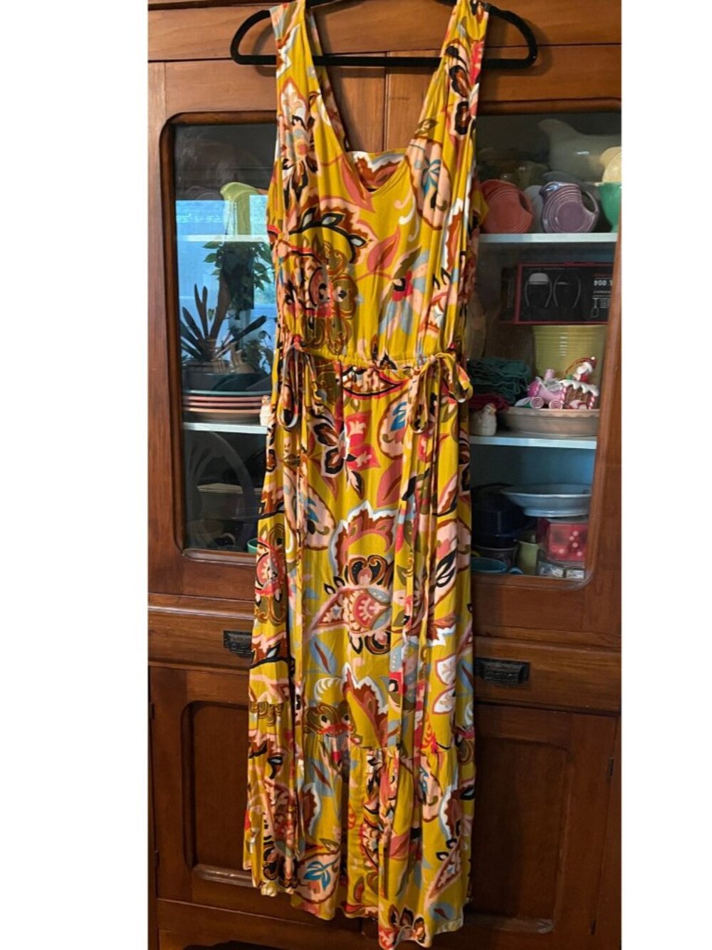 LOFT Plus Colorful Rayon Maxi Dress Size 14